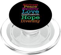 Paz Amor Inclusión Igualdad Diversidad Esperanza PopSockets PopGrip para MagSafe