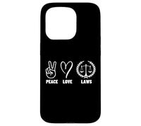 Paz Amor Leyes Hombres Mujeres Abogado Abogado Carcasa para iPhone 15 Pro