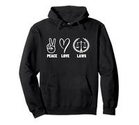 Paz Amor Leyes Hombres Mujeres Abogado Abogado Sudadera con Capucha