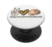Paz Amor Masa Madre Hacer Pan Masa Madre Casera PopSockets PopGrip Adhesivo
