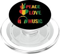 Paz Amor Música Reggae Colores Símbolos Arte Gráfico Diseño PopSockets PopGrip para MagSafe