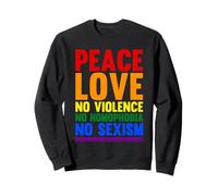 Paz Amor No homofobia No sexismo Apoyo LGBT Sudadera