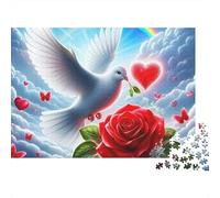 Paz Amor Paloma Puzzle 1000 Piezas Cartón Reciclado para Niños 12+ Descanso En Casa para Entretenimiento Oferta Mejor Regalo 52x38cm/1000pcs