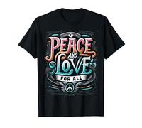 Paz & Amor para Todos Amor y Paz Juntos Podemos Brillar Camiseta