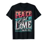 Paz & Amor para Todos Construyendo Unidad Amor Paz Brillo Brillante Camiseta