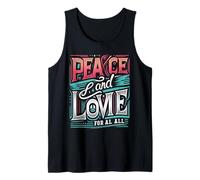Paz & Amor para Todos Construyendo Unidad Amor Paz Brillo Brillante Camiseta sin Mangas