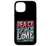 Paz & Amor para Todos Construyendo Unidad Amor Paz Brillo Brillante Carcasa para iPhone 15