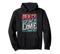 Paz & Amor para Todos Construyendo Unidad Amor Paz Brillo Brillante Sudadera con Capucha