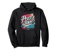 Paz & Amor Para Todos La Paz y el Amor Unimos Juntos Crecemos Sudadera con Capucha