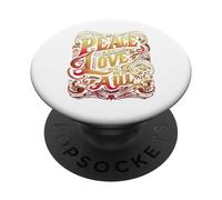 Paz & Amor para Todos Unidad en el Amor Corazones Pacíficos Juntos PopSockets PopGrip Adhesivo