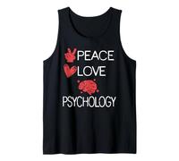 Paz Amor Psicología Cerebro Corazón Terapia Divertida Camiseta sin Mangas