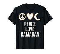 Paz Amor Ramadán Mubarak Símbolos Mes Islámico del Ayuno Camiseta