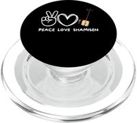 Paz, Amor Shamisen Retro Shamisen Instrumento Amante PopSockets PopGrip para MagSafe