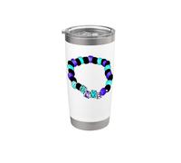 Paz Amor Unidad Respeto Rave Kandi Raver Fiesta Vaso térmico de acero inoxidable de doble pared