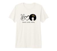 Paz Amor Virgo Reina Zodiaco Afro Cabello Corona Cumpleaños Camiseta Premium