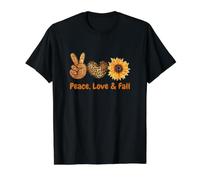 Paz, Amor y caída Camiseta gráfica económica, Hombre, Negro, S