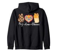 Paz, Amor Y Churros Mexican Dessert Pastry Snack Lover Fried Sudadera con Capucha