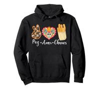 Paz, Amor Y Churros Mexican Dessert Pastry Snack Lover Fried Sudadera con Capucha