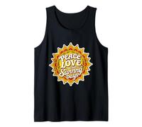 Paz Amor Y Días Soleados Vacaciones Verano Vacaciones Vintage Camiseta sin Mangas