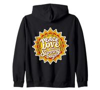 Paz Amor Y Días Soleados Vacaciones Verano Vacaciones Vintage Sudadera con Capucha