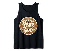 Paz Amor Y Dios Religioso Jesucristo Cristiano Fiel Camiseta sin Mangas