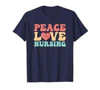 Paz, Amor y enfermería - Retro Medical Heart Camiseta