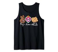 Paz, Amor Y Pan Dulce Dia de Los Muertos Sugar Skull Camiseta sin Mangas