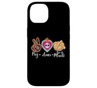 Paz, Amor Y Pan Dulce Dia de Los Muertos Sugar Skull Carcasa para iPhone 14