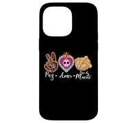 Paz, Amor Y Pan Dulce Dia de Los Muertos Sugar Skull Carcasa para iPhone 14 Pro Max