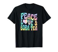 Paz, Amor y té de Boba, símbolo de corazón y Paz Camiseta