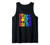 Paz, Amor y té de Boba, símbolo de corazón y Paz Camiseta sin Mangas