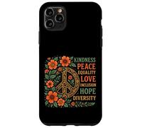 Paz Bondad Igualdad Amor Esperanza Diversidad Derechos Humanos Carcasa para iPhone 11 Pro Max