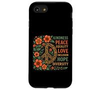 Paz Bondad Igualdad Amor Esperanza Diversidad Derechos Humanos Carcasa para iPhone SE (2020) / 7 / 8