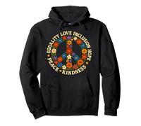 Paz Bondad Igualdad Amor Esperanza Diversidad Derechos Humanos Sudadera con Capucha