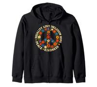 Paz Bondad Igualdad Amor Esperanza Diversidad Derechos Humanos Sudadera con Capucha