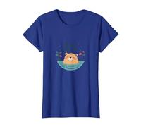 Paz como un Capibara: Lindo Regalo para Amantes del Zen de Animales Camiseta, Mujer, Azul Real, 3XL