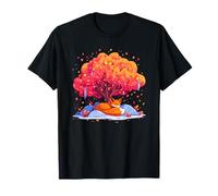 Paz de Zorro de otoño bajo un árbol Colorido Camiseta