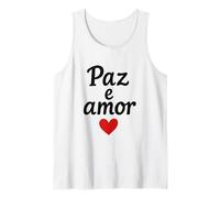 Paz e Amor Portugués Paz y Amor Hombres Mujeres Niños Regalo Camiseta sin Mangas