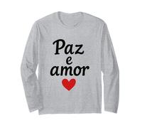 Paz e Amor Portugués Paz y Amor Hombres Mujeres Niños Regalo Manga Larga
