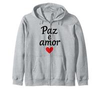 Paz e Amor Portugués Paz y Amor Hombres Mujeres Niños Regalo Sudadera con Capucha
