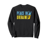 Paz en Ucrania Bandera ucraniana Señal de Paz contra la Guerra Sudadera