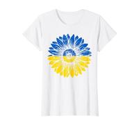 Paz en Ucrania Girasol Azul y Amarillo Camiseta gráfica económica