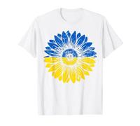 Paz en Ucrania Girasol Azul y Amarillo Camiseta gráfica económica