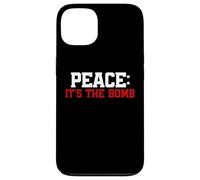 ¡Paz, es la bomba! Juego de palabras: paz, cita, no guerra Carcasa para iPhone 13