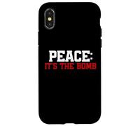 ¡Paz, es la bomba! Juego de palabras: paz, cita, no guerra Carcasa para iPhone X/XS