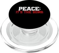 ¡Paz, es la bomba! Juego de palabras: paz, cita, no guerra PopSockets PopGrip para MagSafe