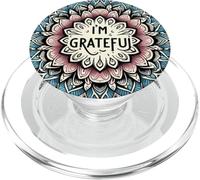 Paz, gratitud, Siempre Soy un Mandala Agradecido, Estoy Agradecido PopSockets PopGrip para MagSafe