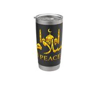 Paz Islam Caligrafía Mezquita Ramadán Musulmán Vitral Vaso térmico de acero inoxidable de doble pared