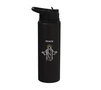 Paz Jesús Halo Ilustración - Minimalista Cristiano Stainless Steel Insulated Water Bottle