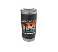 Paz junto al mar - Isla de Long Beach Vaso térmico de acero inoxidable de doble pared
